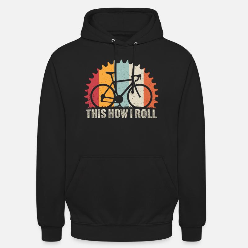 this how i roll design cycling - Unisex Hoodie - black