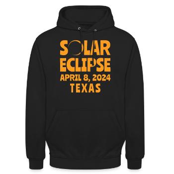 Solar Eclipse 2024 Texas - Unisex Hoodie - black - Front - Alina (178cm) & Michal (187cm)