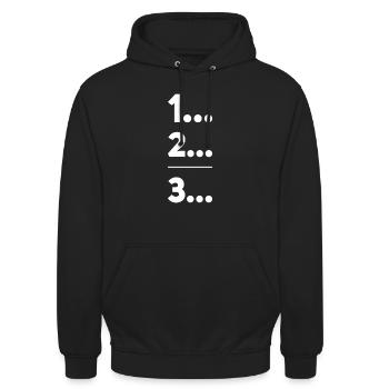 First, second, third - Unisex Hoodie - black - Front - Alina (178cm) & Michal (187cm)