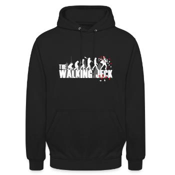 Kölsch: The Walking Jeck - Unisex Hoodie - Schwarz - Vorne - Alina (178cm) & Michal (187cm)