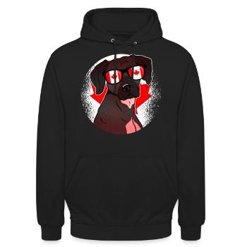 Kanada - Unisex Hoodie - Schwarz - Vorne - Alina (178cm) & Michal (187cm)