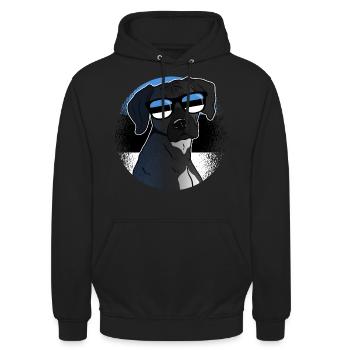 Estonia - Unisex Hoodie - black - Front - Alina (178cm) & Michal (187cm)