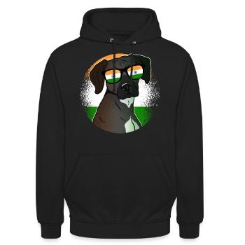 Indien - Unisex Hoodie - Schwarz - Vorne - Alina (178cm) & Michal (187cm)
