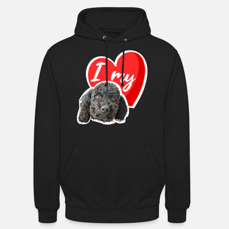 J’adore mon caniche - Sweat-shirt à capuche unisexe - noir
