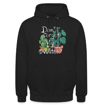 Don ́t forget my Water Garden Design - Unisex Hoodie - black - Front - Alina (178cm) & Michal (187cm)