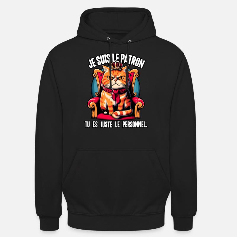 Ich bin der , Katze. - Unisex Hoodie - Schwarz