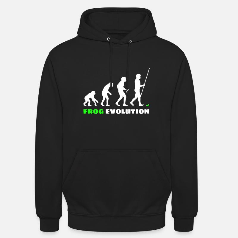 Frosch Evolution - Unisex Hoodie - Schwarz