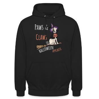 HALLOWEEN - Pattes et griffes pour les applaudissements - Sweat-shirt à capuche unisexe - noir - Devant - Alina (178cm) & Michal (187cm)