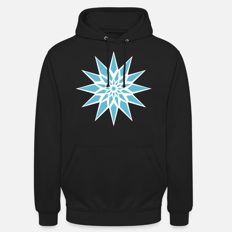 Cristal de glace étoilée - Sweat-shirt à capuche unisexe - noir