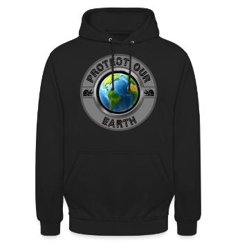 Protect Our Earth - Unisex Hoodie - black - Front - Alina (178cm) & Michal (187cm)