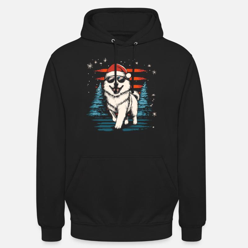 Cool Samoyède de Noël - Sweat-shirt à capuche unisexe - noir