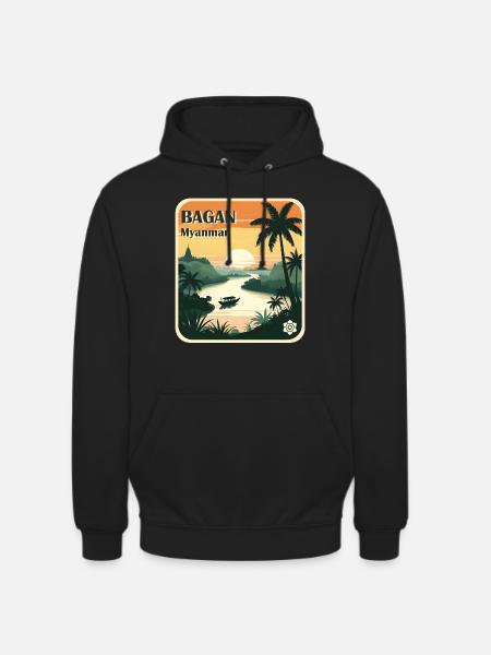 Bagan, Myanmar - Unisex Hoodie - black