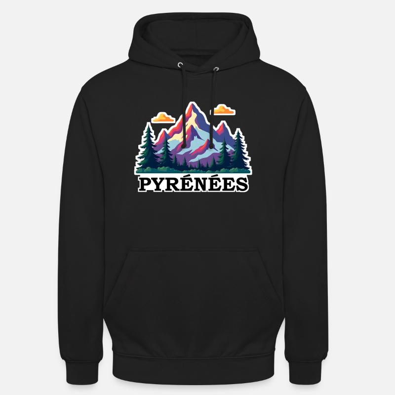 Pyrénées Pyrénées - Sweat-shirt à capuche unisexe - noir