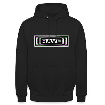 Neon Rave Festival Party - Unisex Hoodie - Schwarz - Vorne - Alina (178cm) & Michal (187cm)