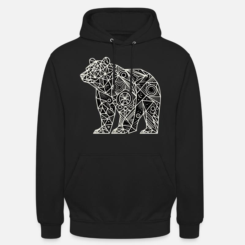 Polygone d’ours - Sweat-shirt à capuche unisexe - noir
