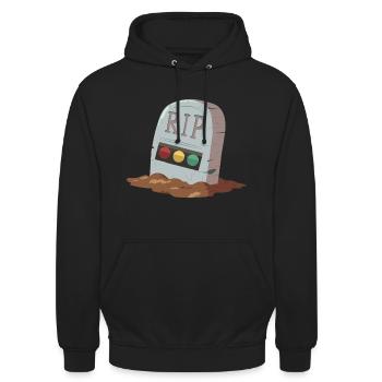 Feu tricolore reposer en toute tranquillité RIP - Sweat-shirt à capuche unisexe - noir - Devant - Alina (178cm) & Michal (187cm)