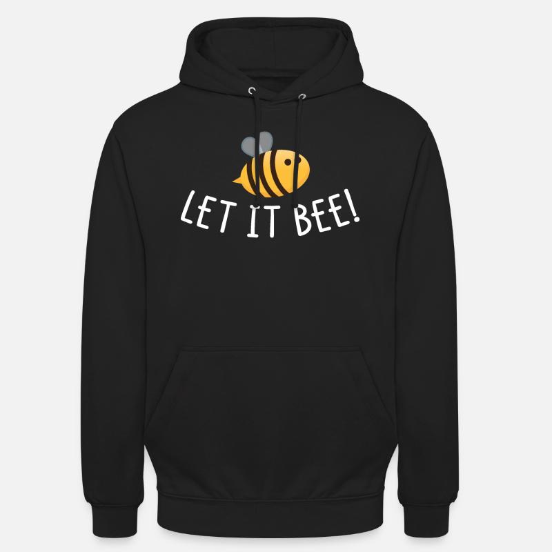 Let it bee - Sweat-shirt à capuche unisexe - noir