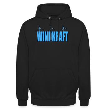 Wind power Wind energy - Unisex Hoodie - black - Front - Alina (178cm) & Michal (187cm)