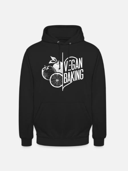 Vegan Backen Obst Küche - Unisex Hoodie - Schwarz