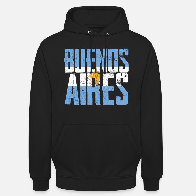 Buenos Aires Argentine - Sweat-shirt à capuche unisexe - noir