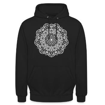 Mandala oriental - Unisex Hoodie - Schwarz - Vorne - Alina (178cm) & Michal (187cm)