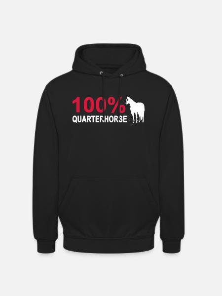 100% Quarterhorse - Unisex Hoodie - Schwarz