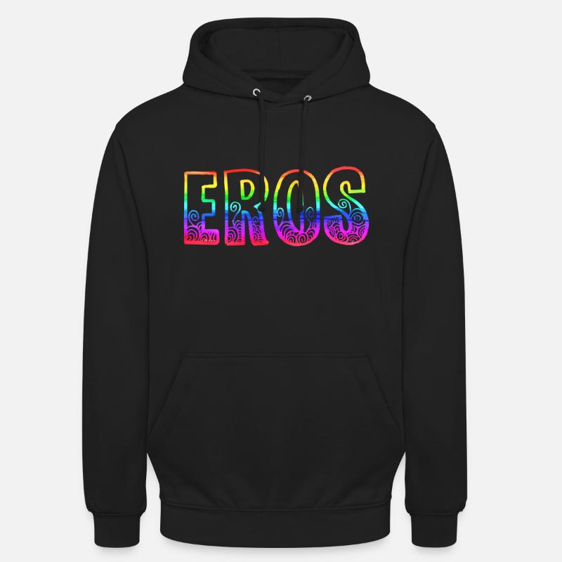eros rs arc-en-ciel - Sweat-shirt à capuche unisexe - noir