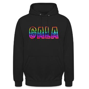 gala rs arc-en-ciel - Sweat-shirt à capuche unisexe - noir - Devant - Alina (178cm) & Michal (187cm)