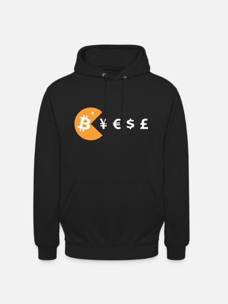 Bitcoin Eat Them All - Unisex Hoodie - black