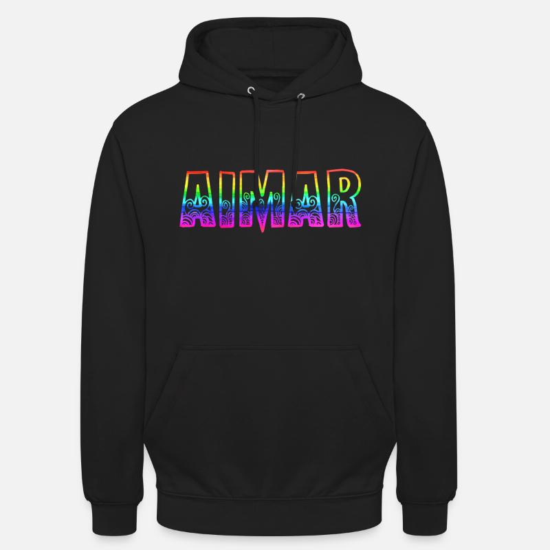 Aimar RS Arc-en-ciel - Sweat-shirt à capuche unisexe - noir