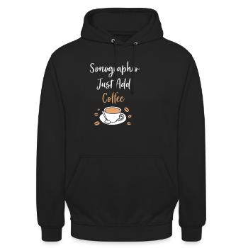 Ultraschall - Unisex Hoodie - Schwarz - Vorne - Alina (178cm) & Michal (187cm)
