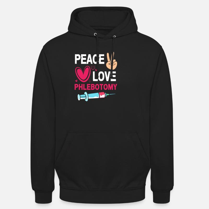 Phlebotomist Pflege Pfleger Pflegerin Blutentnahme - Unisex Hoodie - Schwarz