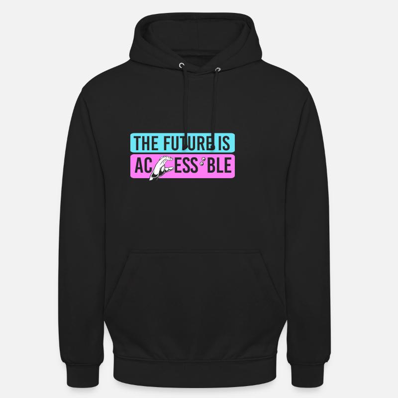 Blindenschrift Braille Blind - Sweat-shirt à capuche unisexe - noir