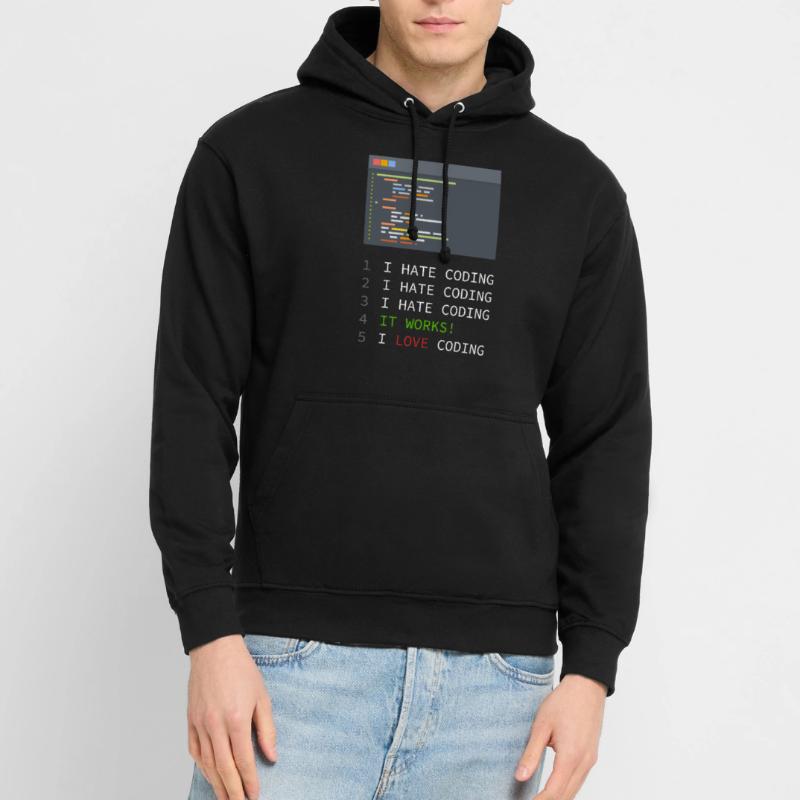 I love Coding! Programmierer, Nerds, Computer Unisex Hoodie