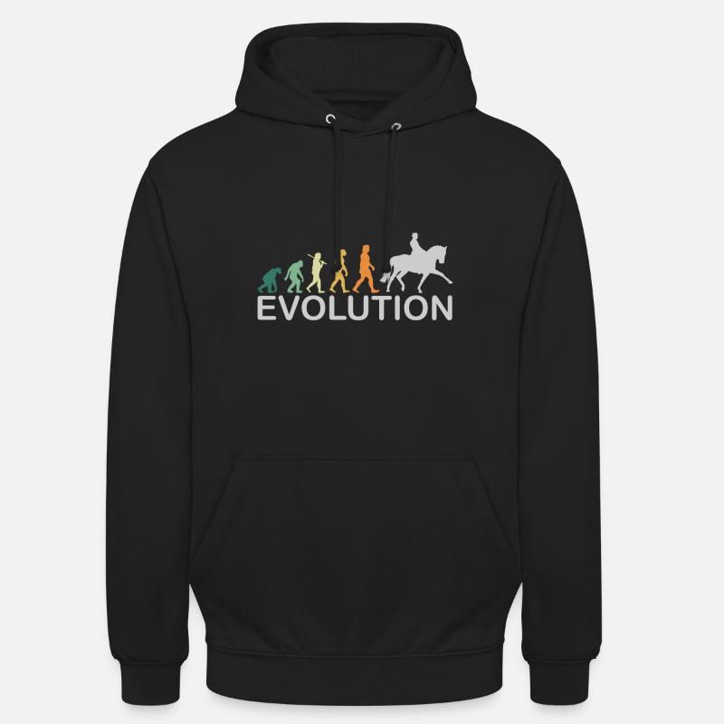 Cheval de dressage évolution cadeau rétro - Sweat-shirt à capuche unisexe - noir