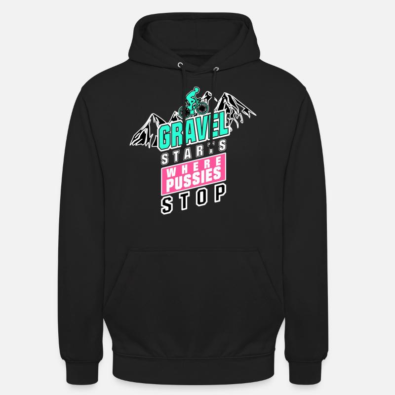 Chatte de gravier - Sweat-shirt à capuche unisexe - noir