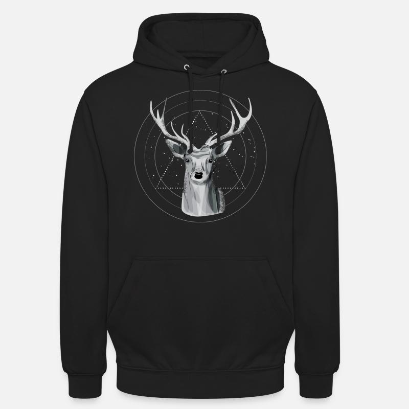 Himmlische Hirsche - Unisex Hoodie - Schwarz