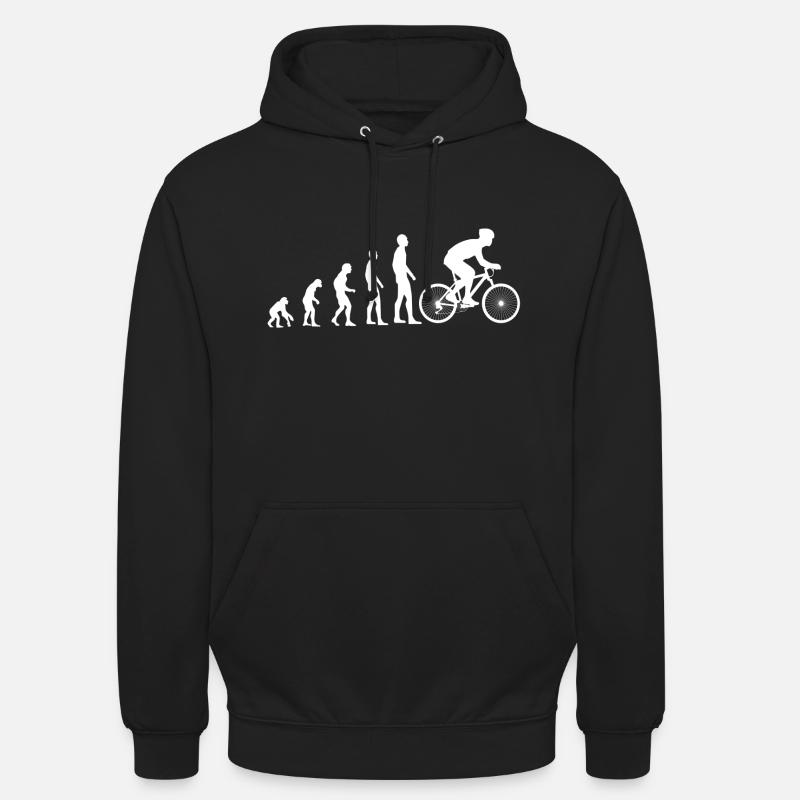 Évolution du vélo - Sweat-shirt à capuche unisexe - noir