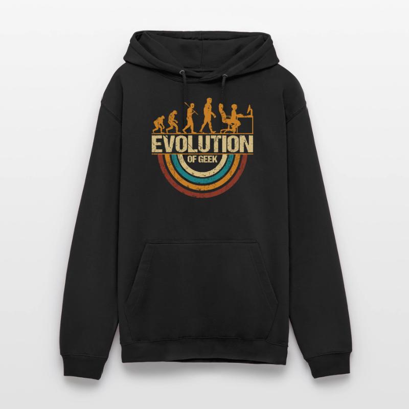 Computer Nerd Programmeur Evolution drôle Sweat-shirt à capuche unisexe