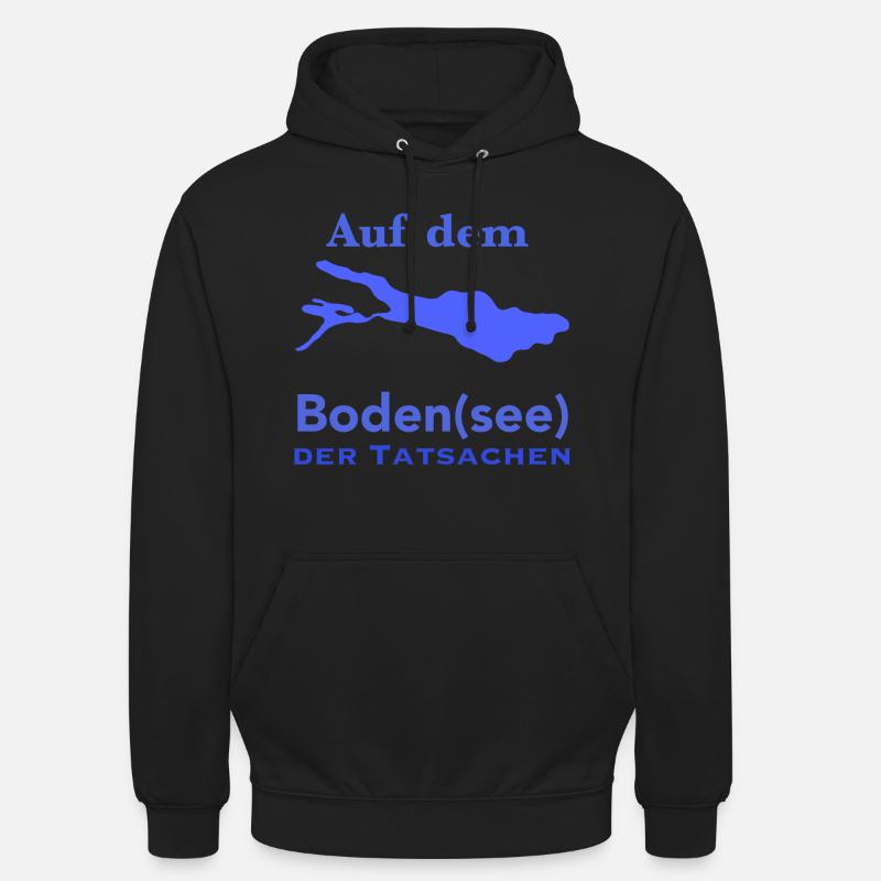 Auf dem Bodensee der Tatsachen - Unisex Hoodie - Schwarz
