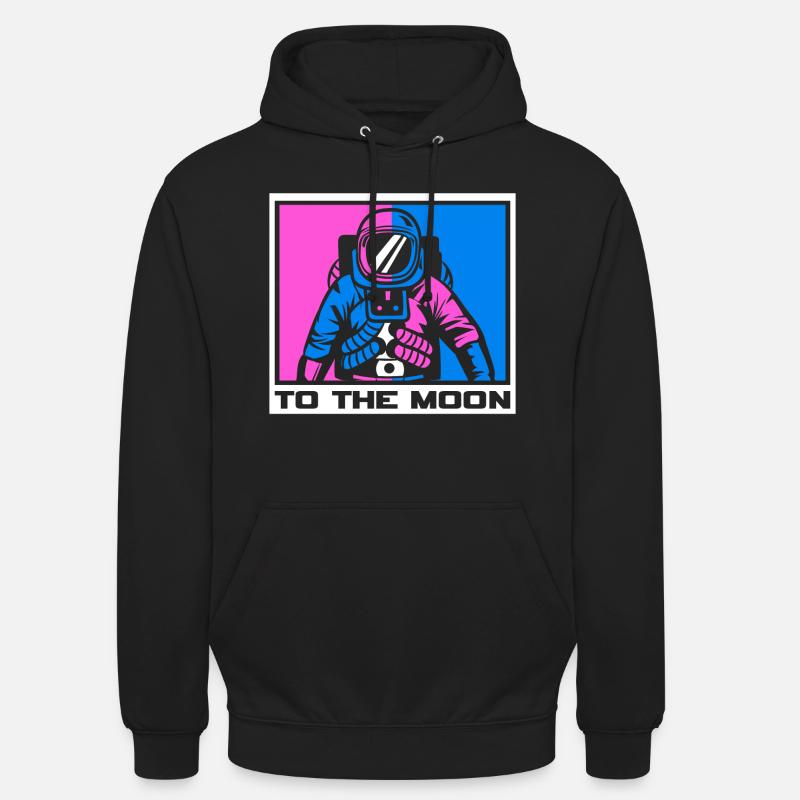 Logo de l’espace Voyager - Sweat-shirt à capuche unisexe - noir