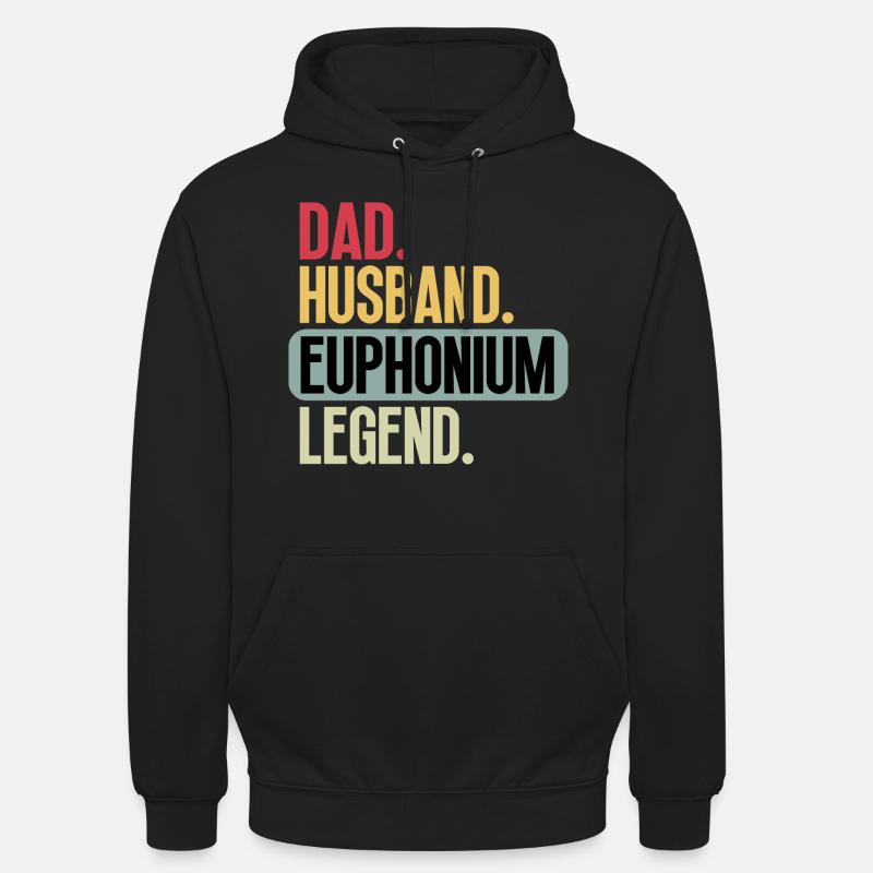 Euphonium Euphonist Dad Proverbs Funny - Unisex Hoodie - black