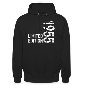 LIMITED EDITION 1955 - Sweat-shirt à capuche unisexe - noir - Devant - Alina (178cm) & Michal (187cm)