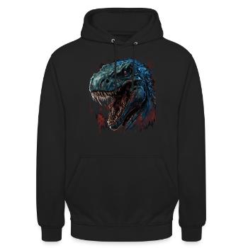 T. Rex est de mauvaise humeur - Sweat-shirt à capuche unisexe - noir - Devant - Alina (178cm) & Michal (187cm)