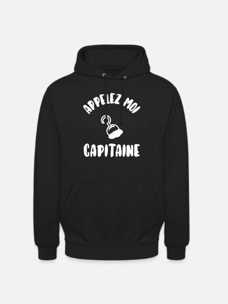 Appelez moi capitaine - Sweat-shirt à capuche unisexe - noir