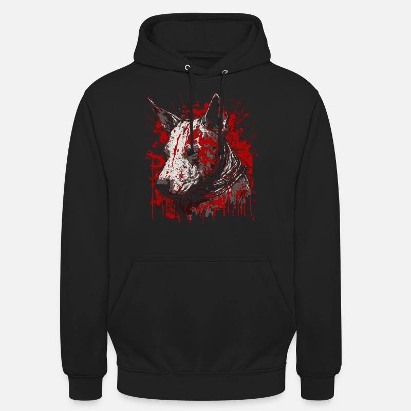 Bull terrier - Sweat-shirt à capuche unisexe - noir