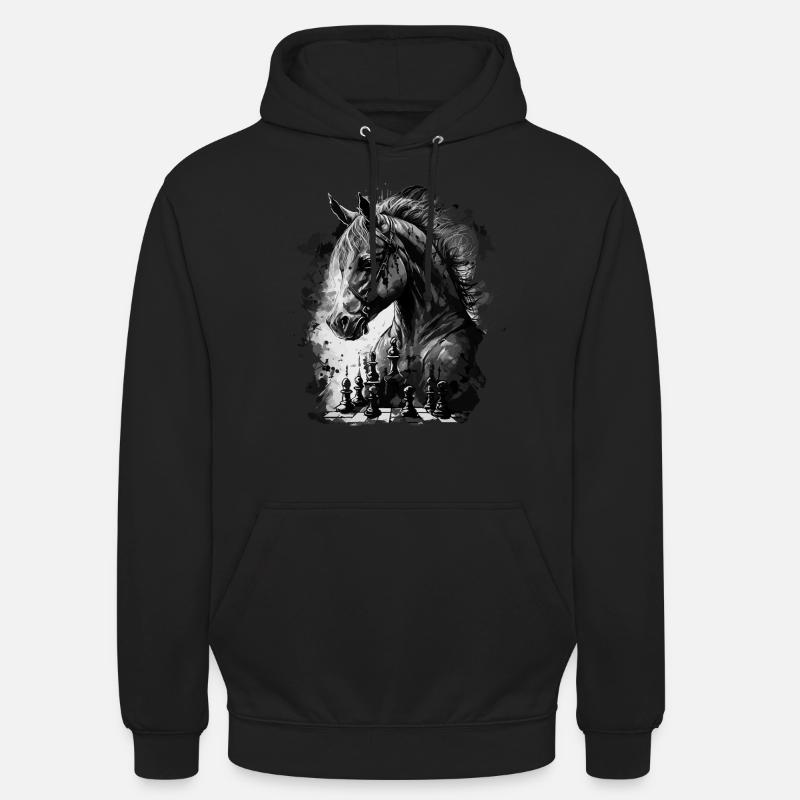 Cheval d’échecs chevalier - Sweat-shirt à capuche unisexe - noir