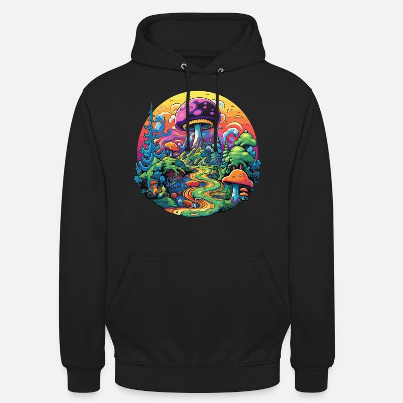 Psychedelische Pilze - Unisex Hoodie - Schwarz