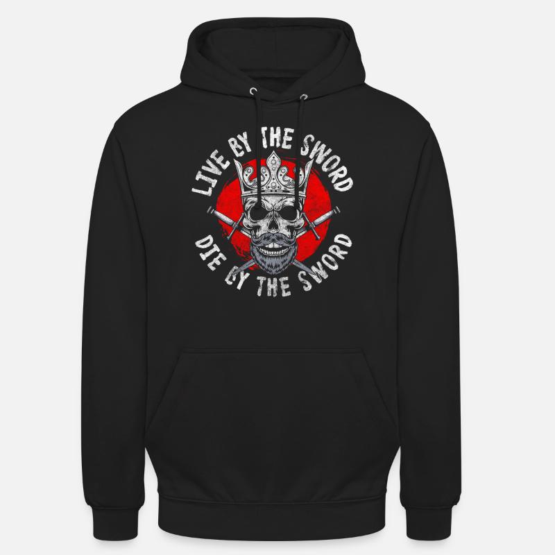 Épéistes, Guerriers, Samouraïs, Épées - Sweat-shirt à capuche unisexe - noir