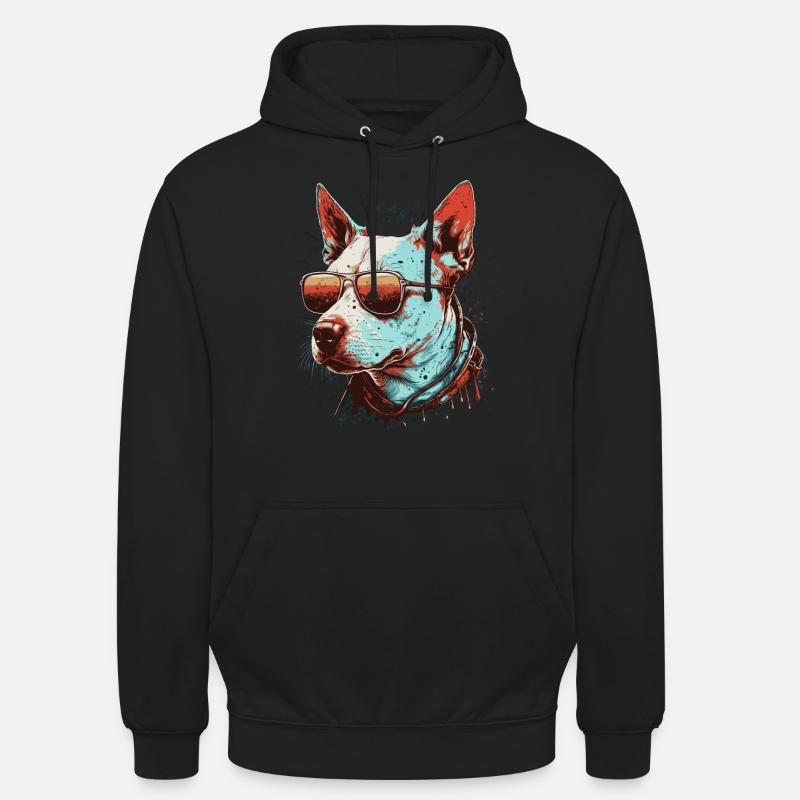 Bull Terrier anglais cool - Sweat-shirt à capuche unisexe - noir